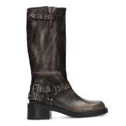 Pre-Order - Greywashed Buckle Biker Boots^Sacha Flash Sale