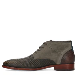 Rehab Salvador Zig Zag Grijze Veterschoenen^Sacha Clearance