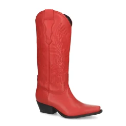 Rode Leren Cowboylaarzen^Sacha Store