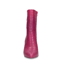 Roze Croco Enkellaarsjes Met Trechterhak^Sacha Shop