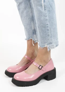 Roze Gesloten Pumps Met Plateau Hak^Sacha Shop