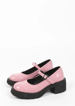 Roze Gesloten Pumps Met Plateau Hak^Sacha Shop