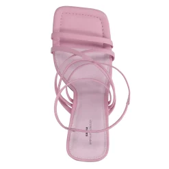 Roze Hak Sandalen Met Bandjes En Carre Neus^Sacha Store