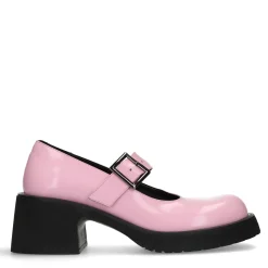 Roze Leren Loafers Met Hak^Sacha Discount