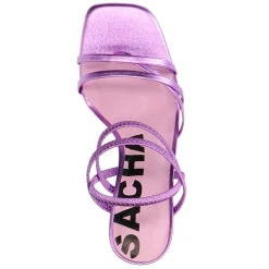 Roze Metallic Hak Sandalen Met Bandjes^Sacha Store