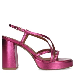 Roze Metallic Sandalen Met Hak^Sacha Discount