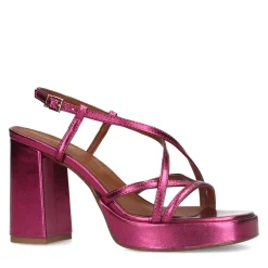 Roze Metallic Sandalen Met Hak^Sacha Discount