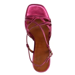 Roze Metallic Sandalen Met Hak^Sacha Discount