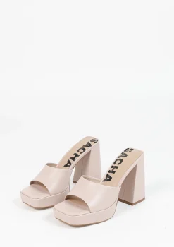 Roze Muiltjes Met Plateau Hak^Sacha Clearance