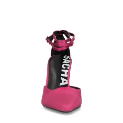 Roze Satijnen Pumps Met Enkelbandje^Sacha Best