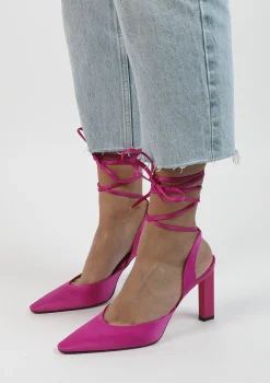 Roze Slingback Pumps Met Veters^Sacha Hot