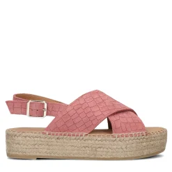 Roze Suede Plateau Sandalen^Sacha Cheap