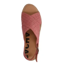Roze Suede Plateau Sandalen^Sacha Cheap