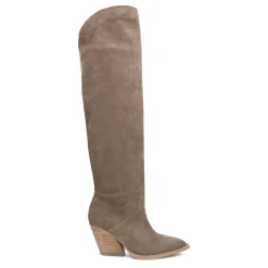 Taupe Hoge Suede Cowboylaarzen^Sacha Hot