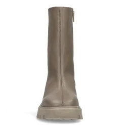 Taupe Leren Boots Met Chunky Hak^Sacha Outlet