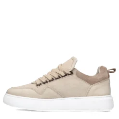 Taupe Nubuck Sneaker Met Witte Zool^Sacha Sale