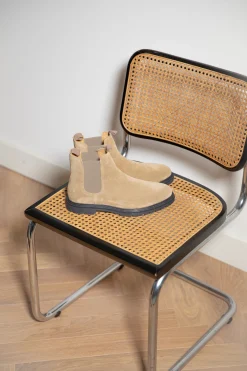 Taupe Suede Chelsea Boots^Sacha Shop