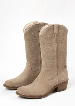 Taupe Suede Cowboy Laarzen^Sacha Cheap