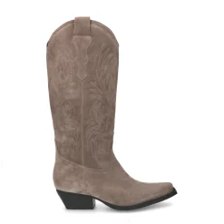 Taupe Suede Cowboylaarzen^Sacha Clearance