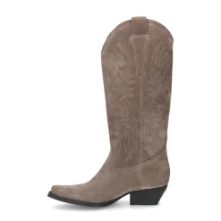 Taupe Suede Cowboylaarzen^Sacha Clearance