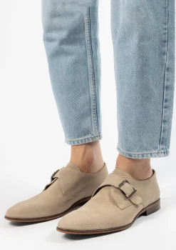 Taupe Suede Gespschoenen^Sacha Clearance