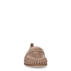 Taupe Suede Gevlochten Loafers^Sacha Clearance