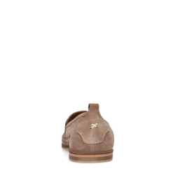 Taupe Suede Gevlochten Loafers^Sacha Clearance