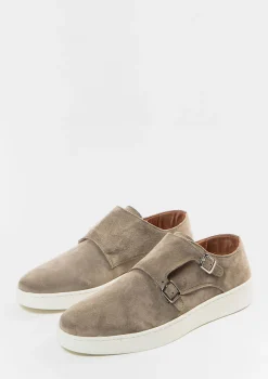 Taupe Suede Monk Sneakers^Sacha Outlet