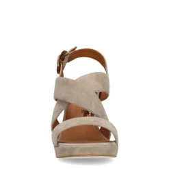 Taupe Suede Sandalen Met Blokhak^Sacha Store
