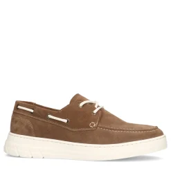 Taupe Suede Veterschoenen^Sacha Discount