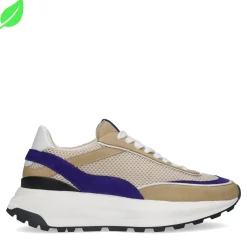 Vegan Beige Sneakers Met Paarse Details^Sacha Best Sale