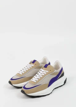 Vegan Beige Sneakers Met Paarse Details^Sacha Best Sale