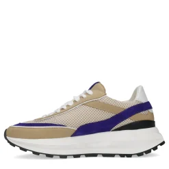 Vegan Beige Sneakers Met Paarse Details^Sacha Best Sale
