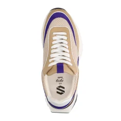 Vegan Beige Sneakers Met Paarse Details^Sacha Best Sale
