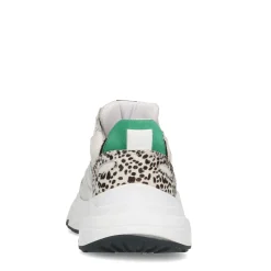 Witte Chunky Dot Sneakers Met Groene Details^Sacha Discount