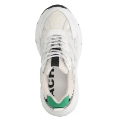 Witte Chunky Dot Sneakers Met Groene Details^Sacha Discount