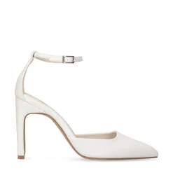 Witte Gesloten Pumps Met Enkelbandje^Sacha Hot