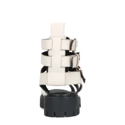 Witte Leren Chunky Sandalen^Sacha Best Sale