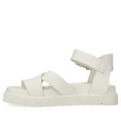 Witte Leren Plateau Sandalen^Sacha Outlet