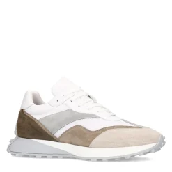 Witte Leren Sneakers Met Suede Details^Sacha Outlet