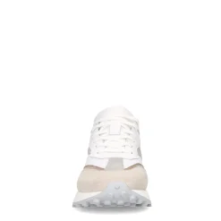 Witte Leren Sneakers Met Suede Details^Sacha Outlet