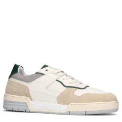 Witte Leren Sneakers Met Groene Details^Sacha Flash Sale