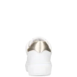 Witte Leren Sneakers Met Goudkleurig Detail^Sacha Cheap