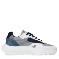 Witte Leren Sneakers Met Suede Details^Sacha New
