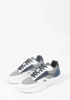 Witte Leren Sneakers Met Suede Details^Sacha New
