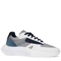 Witte Leren Sneakers Met Suede Details^Sacha New