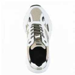 Witte Marathon Sneakers Met Zwarte Glitter Details^Sacha Fashion