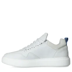 Witte Nubuck Sneakers Met Blauw Detail^Sacha Clearance