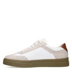 Witte Sneakers Met Beige Suede Details^Sacha Cheap