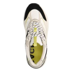 Witte Sneakers Met Gele Details^Sacha Sale
